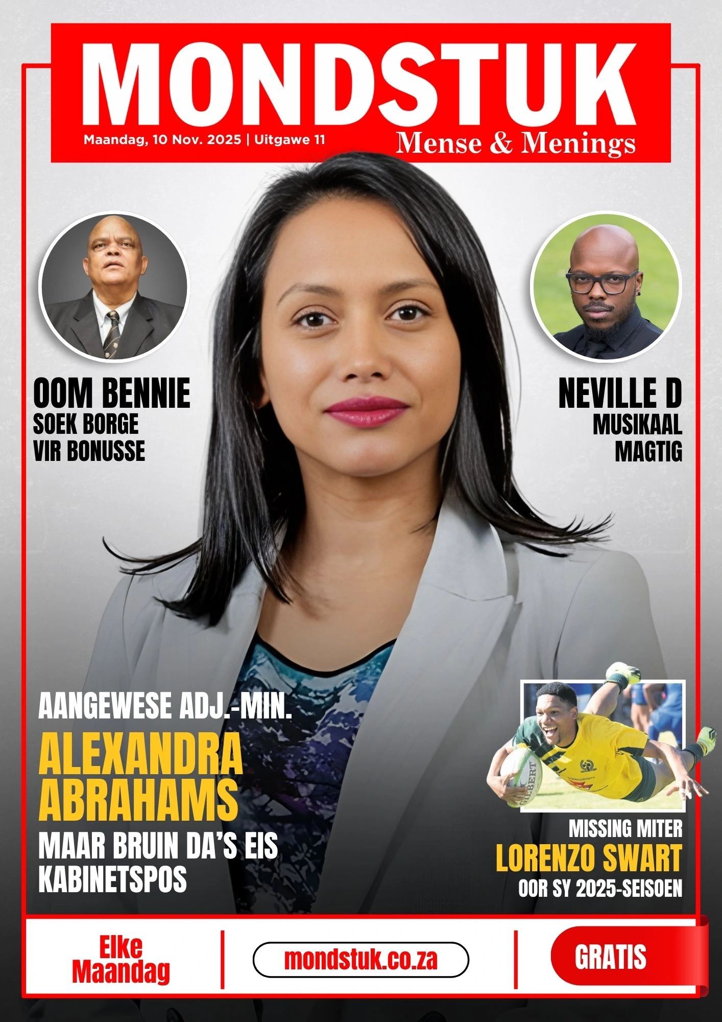 Die lot van die Kaapse vrou: een word benoem as ’n adjunk-minister; die ander een word wreed vermoor. Plus: Boland soek ‘dollie’ en Neville D sing vir die land